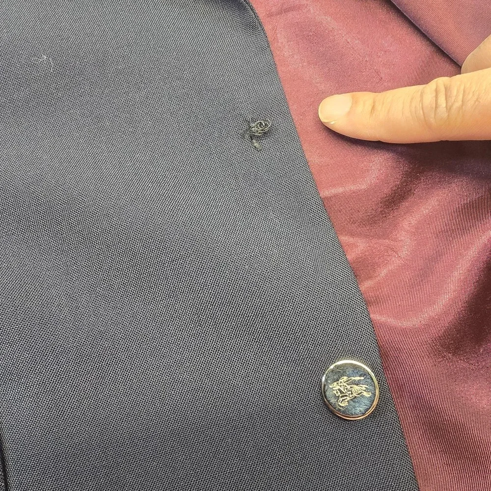 Burberrys Navy Blue Blazer Men‎ 48L Silver Buttons *read*